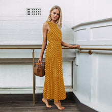 Load image into Gallery viewer, Polka Dot Sleeveless Summer Maxi Dress