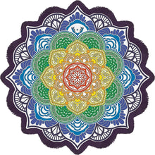 Load image into Gallery viewer, Hot Sale Lotus digital printing fringed beach towel sun shawl Variety scarf yoga cushion Mat