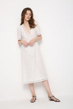 Load image into Gallery viewer, Hollow V Neck Short Sleeve Bohemia Maxi Dress
