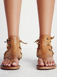 2018 Fashion Bandage Flat Sandals Shoes For Women