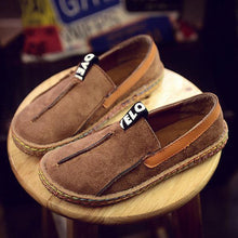 Load image into Gallery viewer, Suede Pure Color Slip On Stitching Flat Soft Shoes For Women