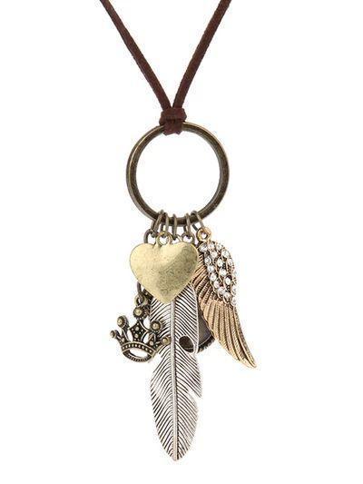 Original Retro Long Sweater Chain Fashion Joker Multi-element Cotton and Linen Accessories Pendant Necklace