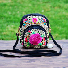 Load image into Gallery viewer, New Ethnic Girl Slung Small Bag Embroidered Canvas Coin Purse Casual Joker Shoulder Phone Bag