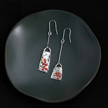 Load image into Gallery viewer, Retro Style New Asia Style Geometric Sculpture Coral Earrings National Tide Temperament Earrings