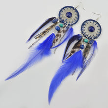 Load image into Gallery viewer, 5 Colors Bohemia Feather Dream Catcher Tassels Earrings Accessories