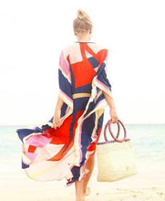 Load image into Gallery viewer, Floral Long Sleeve Beach Bikini Cover Up Maxi Dress