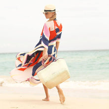 Load image into Gallery viewer, Floral Long Sleeve Beach Bikini Cover Up Maxi Dress