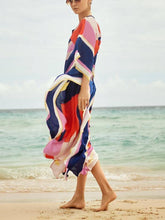 Load image into Gallery viewer, Floral Long Sleeve Beach Bikini Cover Up Maxi Dress