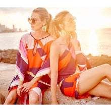 Load image into Gallery viewer, Floral Long Sleeve Beach Bikini Cover Up Maxi Dress