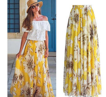 Load image into Gallery viewer, Flower Chiffon Summer Beach Skirt