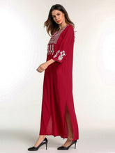 Load image into Gallery viewer, Embroidered Loose Casual Kaftan Dress