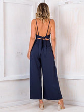 Load image into Gallery viewer, 2018 Sexy Spaghetti Strap Solid Color Wide Leg Pants Jumpsuit Rompers