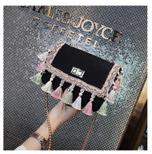 Load image into Gallery viewer, 2018 Tassel Mini Chain Canvas Shoulder Crossbody Bag
