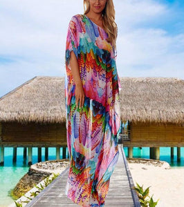 Shivering Chiffon Beach Resort Dress Bikini Cover Up