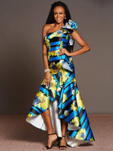 Load image into Gallery viewer, Elegant Fashion Printed Irregular Off The Shoulder Party Dress