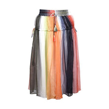 Load image into Gallery viewer, Spring And Summer Boho Style Color Strips Pleated  Striped Skirt