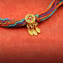 Load image into Gallery viewer, Tibetan knitting bracelet with six words of truth, hand-woven cotton thread, national style bracelet for men and women