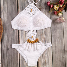 Load image into Gallery viewer, Boho Crochet Tassels Beach Bikini