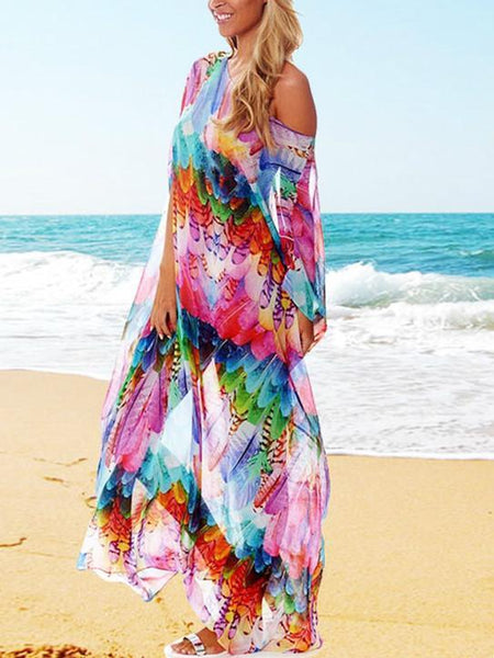 Shivering Chiffon Beach Resort Dress Bikini Cover Up