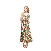Load image into Gallery viewer, Elegant Sling Print Chiffon Lattice Floral Backless Dress