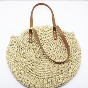 Two Colors Women Summer Beach Bag