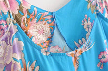 Load image into Gallery viewer, Vacation Style Flower Print Beach Sling Dress