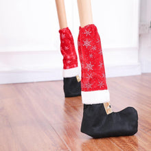 Load image into Gallery viewer, 4Pcs Christmas Table Leg Covers Chair Socks Santa Feet Shoes