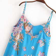 Load image into Gallery viewer, Vacation Style Flower Print Beach Sling Dress