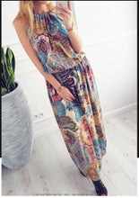 Load image into Gallery viewer, Halter Strapless Floral Bohemia Long Dress