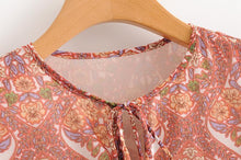 Load image into Gallery viewer, Summer Bohemian Fringed V-Neck Print Dress
