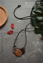 Load image into Gallery viewer, Korean Version of The Simple Irregular Geometric Hanging Brand Long Necklace Wool Chain