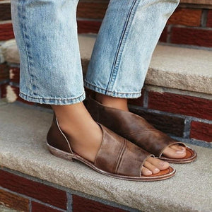 Beach Summer SIDE OPEN CASUAL SOLID OPEN TOE SANDALS