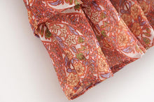 Load image into Gallery viewer, Summer Bohemian Fringed V-Neck Print Dress