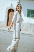 Load image into Gallery viewer, Bohemia V-Neck Stitching Lace Cover-Up Beach Dress