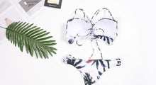 Load image into Gallery viewer, Sexy Split Bikini Braided Straps Coconut Tree Print Swimsuit