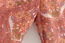 Load image into Gallery viewer, Summer Bohemian Fringed V-Neck Print Dress