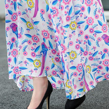 Load image into Gallery viewer, Elegant Printed V Neck Batwing Sleeve High Waist Maxi Long Dress