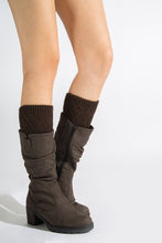 Load image into Gallery viewer, Autumn and winter knitted warm leg boots boot wool leggings rhombus line socks