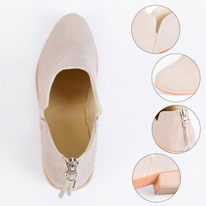 Autumn Square Heel Shoes Pointed Toe Casual Shoes