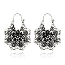 Load image into Gallery viewer, Bohemian Vintage Hollow Alloy Flower Earrings Accessories