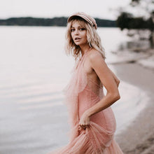 Load image into Gallery viewer, Boho Mesh Pink Ruffles 2 Pieces Sets Dress