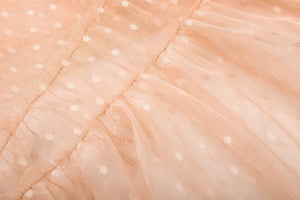 Boho Mesh Pink Ruffles 2 Pieces Sets Dress