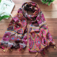 Load image into Gallery viewer, New ethnic scarf diamond printed Tibetan scarf