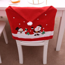 Load image into Gallery viewer, Christmas decorations snowman chair cover hotel restaurant holiday decorations
