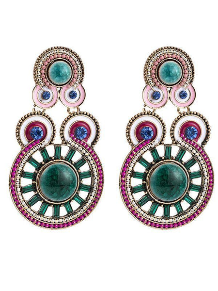Exaggerated Ripples Ethnic Style Bohemian Style Earrings