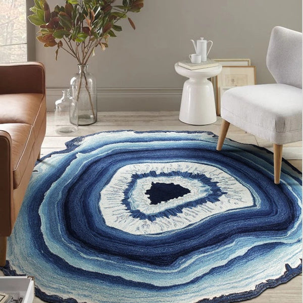 Nordic simple fashion Agate round floor mat living room coffee table carpet bedroom study club model room carpet