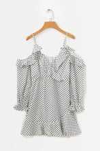 Load image into Gallery viewer, Sexy Deep V-neck Ruffled Sling Strapless Wave Print Dress