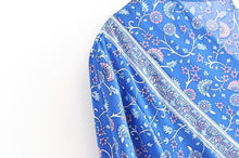 Load image into Gallery viewer, Print V Neck Long Sleeve Boho T Shirt