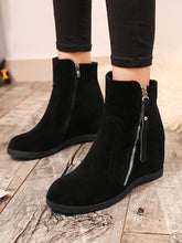 Load image into Gallery viewer, Autumn And Winter Fashion New Products Internal Increase Medium Tube Matte Flat Bottom Boots