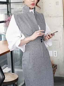 Celebrity Trumpet Fashion Sleeves Shirt Two-Piece Business Suit